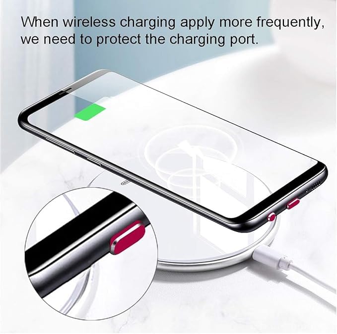 Enclave USB C Dust Plug, Type C Anti Dust Plug Cover Charging Port Protector Cap with Cleaning Brush for All USB C Devices.(Pack of 2) (Red) - Image 4
