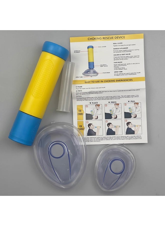 general Kids Adult Choking Rescue Device with 2 Masks Anti-Suffocation Device Portable Emergency Choking Device Home Kit First Aid Device - Image 3