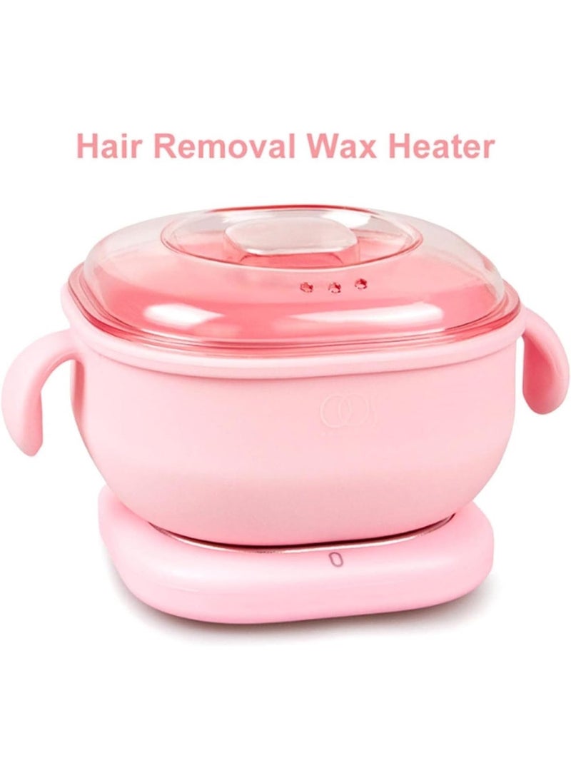 Kimaya Silicone Wax Heater, Portable and Easy-to-Use Electric Waxing Heater Machine Electric Hot Wax Warmer Machine  Wax Heater for Waxing for Women, Non-Stick Wax Warmer, Rose Pompadour - Image 1
