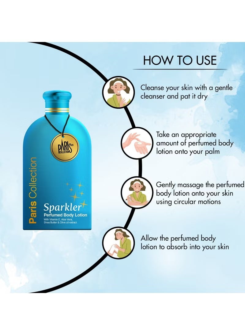Paris Collection Sparkler Perfumed Body Lotion 400ml - Image 4
