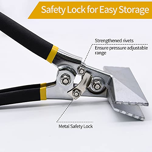 Mdvora Hand Seamer, 6in Straight Jaw Sheet Metal Bender Tools, Sheet Metal Seamer Form Edge Seamer Seaming Plier with Ergonomic Handle, for Bending and Flattening Sheet Metal Hand Tool - Image 4