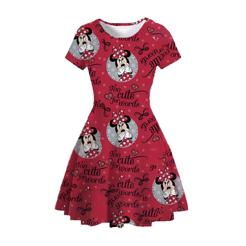 Mickey Skirt Girls' Dress Summer Short Sleeve 2023 New Style Baby Girls' Western Style Children'S Short Princess Dress - Image 3