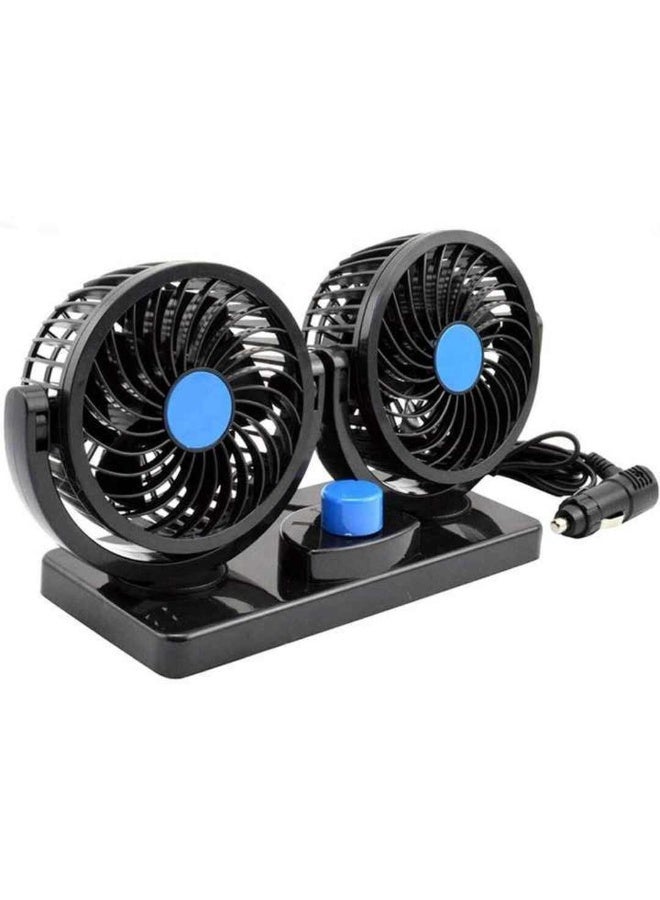 Dual Head Car Dashboard Fan – Adjustable Rotation Portable Cooling for Vehicles - Image 1