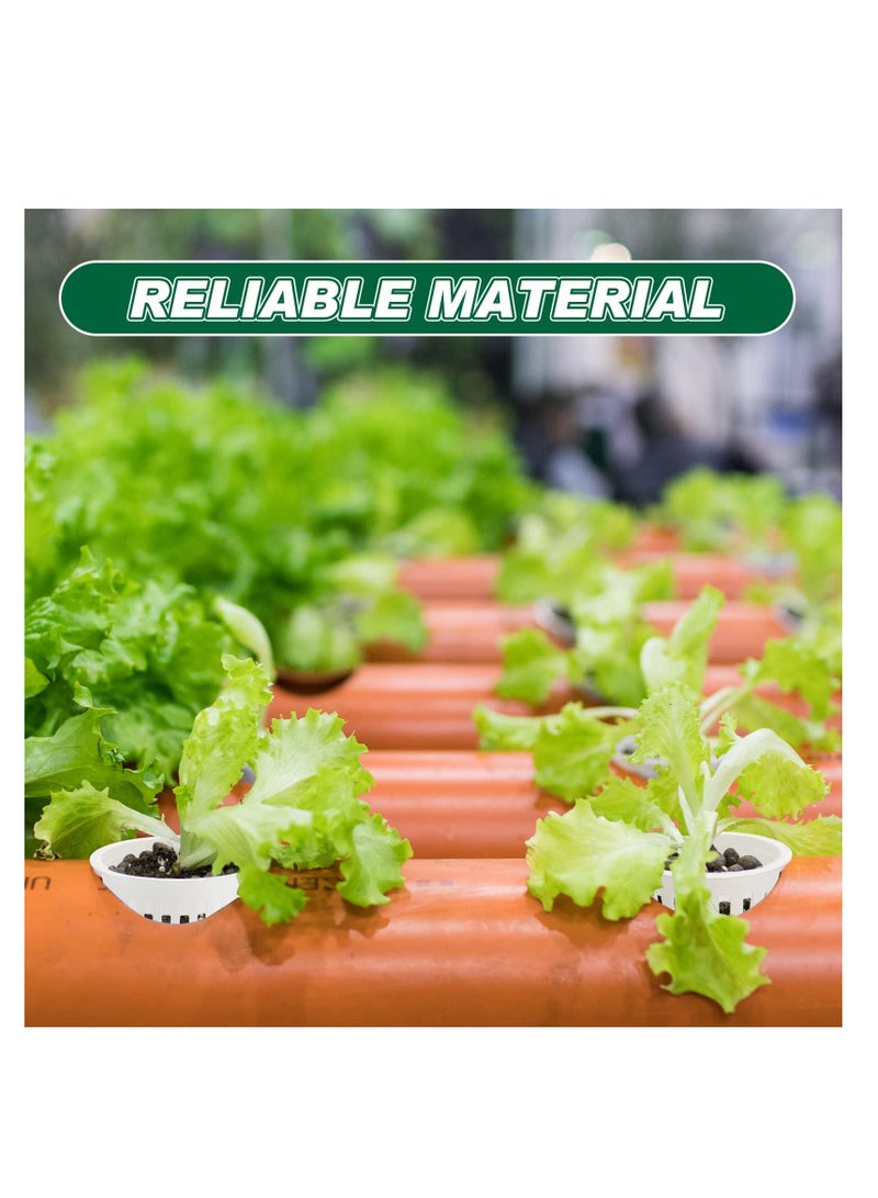50Pcs 3 Inch Round Heavy Duty Garden Slotted Mesh Net Cups for Hydroponics, Durable White Pots for Optimal Plant Growth - Image 3