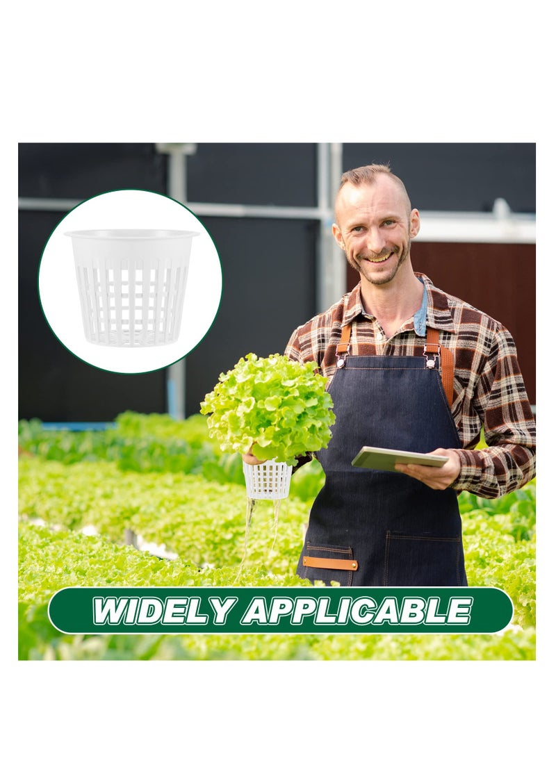 50Pcs 3 Inch Round Heavy Duty Garden Slotted Mesh Net Cups for Hydroponics, Durable White Pots for Optimal Plant Growth - Image 5