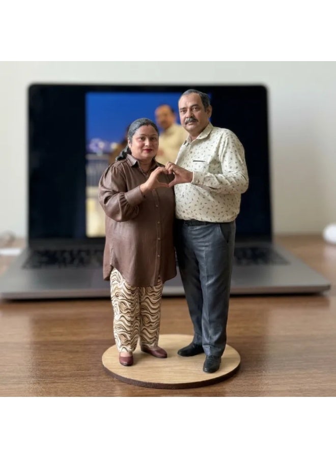 ارتيكرا صورة ثلاثية الأبعاد مخصصة للزوجين من أرتيكرا - تمثال راتنجي نابض بالحياة، هدية مثالية للذكرى السنوية، وحفلات الزفاف، والخطوبة - تمثال زخرفي عالي الدقة مطلي يدويًا - طبقة نهائية فاخرة مقاومة للأشعة فوق البنفسجية - Image 2