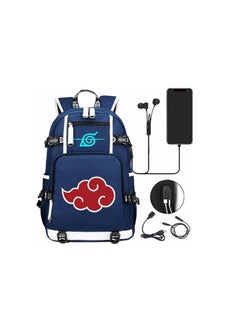 Anime Naruto USB Backpack Travel Laptop Shoulder Bag Cartoon Student Bag