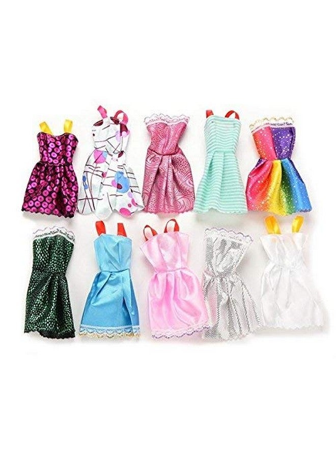 iDream 10-Piece Polyester Doll Dress & 50-Piece Plastic Doll Accessories For Doll (Multicolor) - Image 2