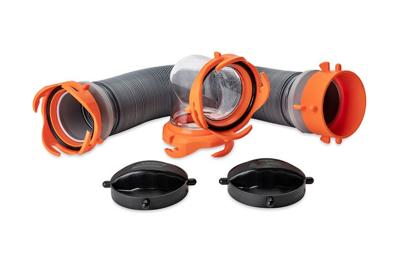 Camco 3-Foot Super Heavy-Duty Tote Tank Sewer Hose Kit | 18mil HTS Vinyl (39645), Black - Image 2