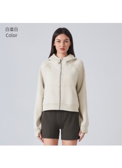 Generic New Fleece Hoodie Women Casual Yoga Top Autumn Winter White protein 