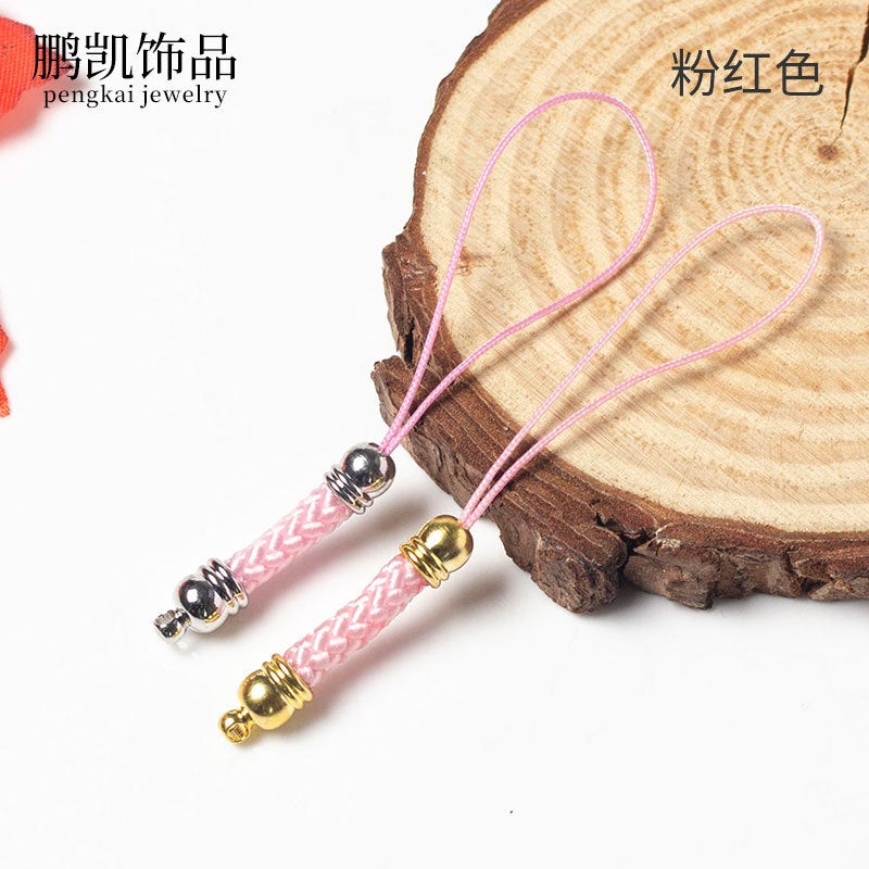 DIY Jewelry Accessories Braided Corn Tassel Phone Lanyard Pink 