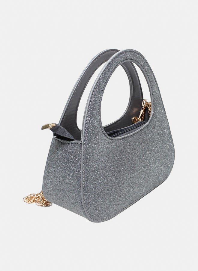 Glitter Women Hand Bag - Grey - Image 2