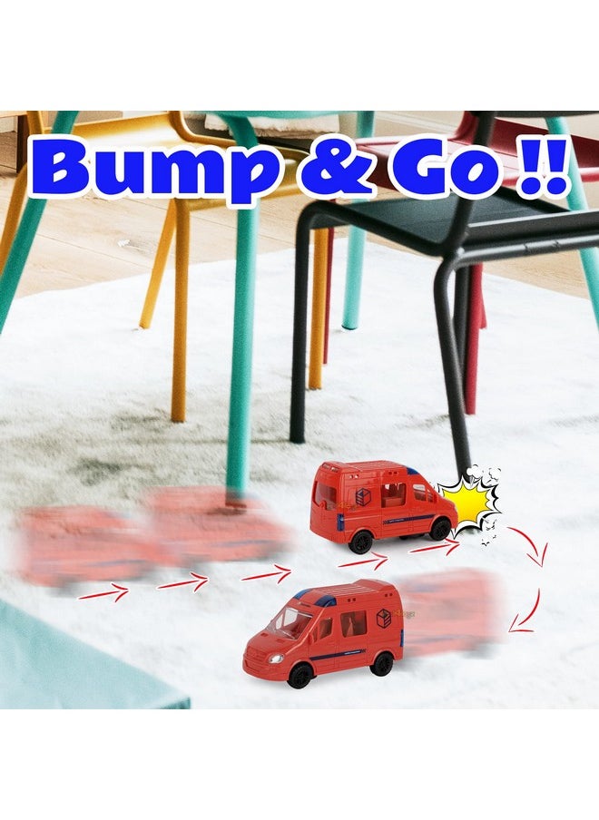 زيست فور تويز لعبة Bump And Go للأطفال شاحنة لوجستية مع أضواء وامضة وأصوات واقعية مع صفارات إنذار وعجلة عالمية (التصميم حسب المخزون) عبوة من قطعة واحدة  - Image 2