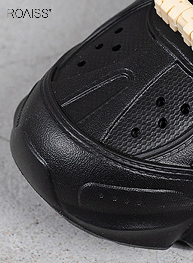 roaiss Men Summer Sandals, Comfort Water Shoes with Non-slip Sole, Breathable Lightweight Beach Shoes, Lace up Garden Shoes for Men, Suitable for Outdoor Activities - Image 5