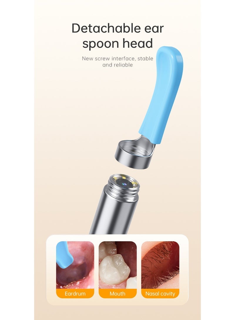 Generic Ear Wax Removal - Earwax Remover Tool with 8 Pcs Ear Set - Wi-Fi Visible Wax Elimination Spoon - Earwax Removal Kit with Light- Ear Cleaner for iOS & Android (White)  - Image 4