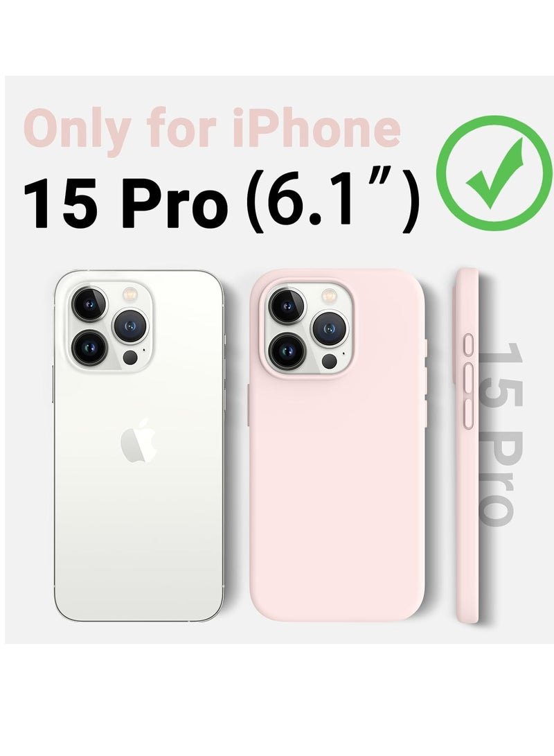 BORTONY iPhone 15 Pro Case 6.1 Inch Liquid Gel Silicone iPhone 15 Pro Cover Inside Microfiber Soft Silky Touch Anti-Scratch Thin Shockproof Cover Compatible with iPhone 15 Pro - Image 2