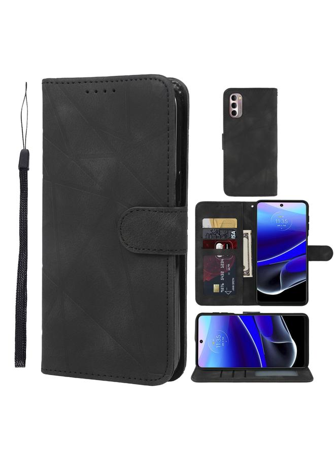S-TOP Case For Motorola Moto G Stylus 5G 2022 Skin Feel Geometric Lines Leather Phone Case - Image 1