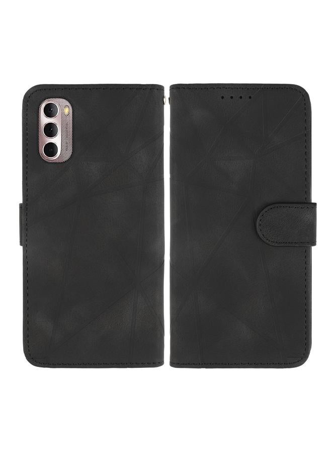 S-TOP Case For Motorola Moto G Stylus 5G 2022 Skin Feel Geometric Lines Leather Phone Case - Image 2