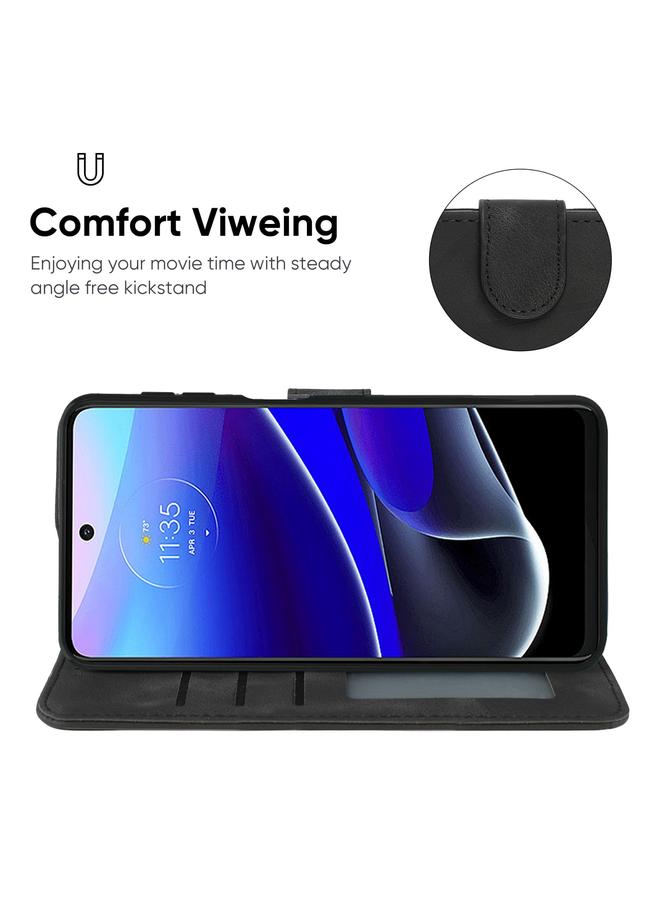 S-TOP Case For Motorola Moto G Stylus 5G 2022 Skin Feel Geometric Lines Leather Phone Case - Image 4