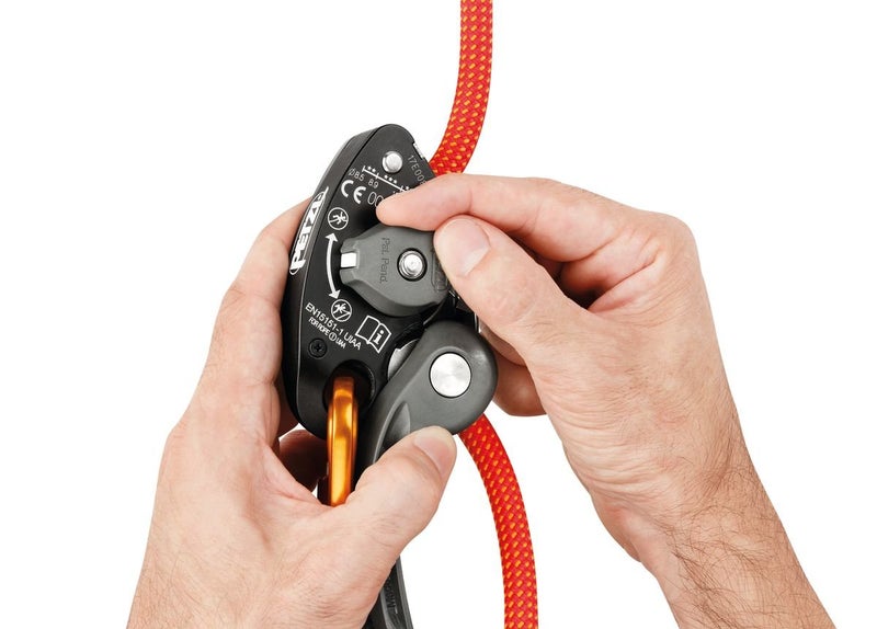 PETZL GRIGRI+ Belay Device with Cam-Assisted Blocking and Anti-Panic Handle, Suitable for Learners and Intensive Use - Orange - Image 4