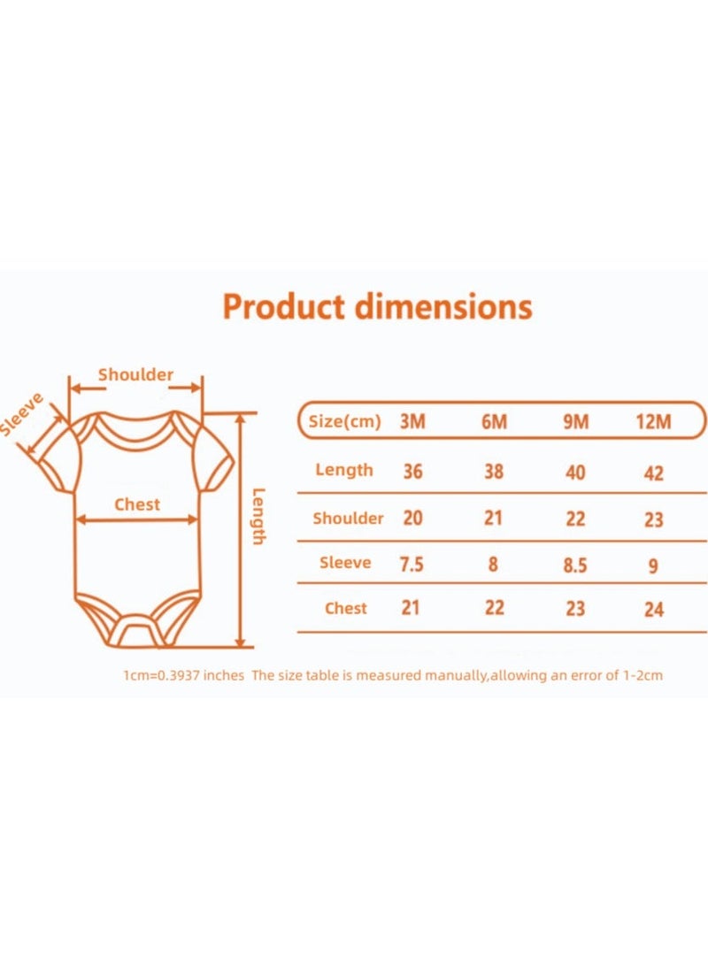 RedMapleTEK Baby Pure Cotton Jumpsuit Short-sleeved Crawling Suit Three-piece Set  - Image 2