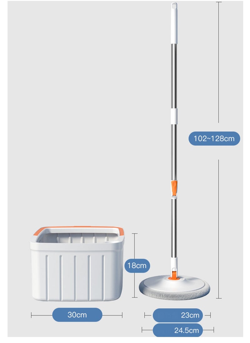 CityRiya-Long - Clean Mop and Bucket Set 360° Spinning Flat Mop Floor Mop & Bucket Set with Self Separation System for Dirty/Clean Water Spin Mop Floor Mop Bucket Cleaning System for Home Kitchen - Image 1