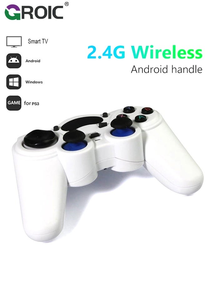 GROIC Wireless PC Controller, Wireless USB Controller /Android/PC/Desktop/Laptop, PC Game Controller for PC for Steam Controller for PC, White - Image 5