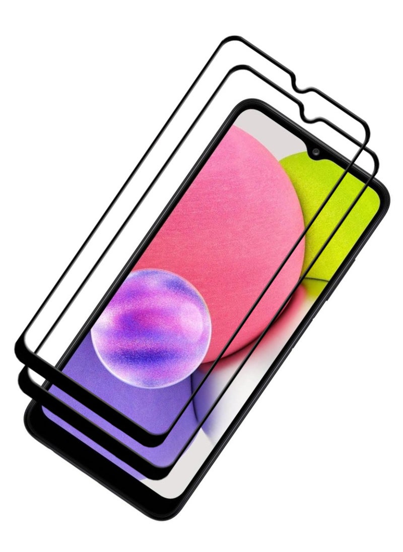 ACLIX 2 Pieces Antistatic ESD Dustproof Premium Quality High Definition Tempered Glass Screen Protector Designed For Samsung Galaxy A03s - Image 1