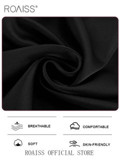roaiss Stylish Women Silk Satin Midi Skirt Solid Color Design Flattering for All Leg Types Comfortable and Elegant Ladies Long Length Skirt  - Image 4