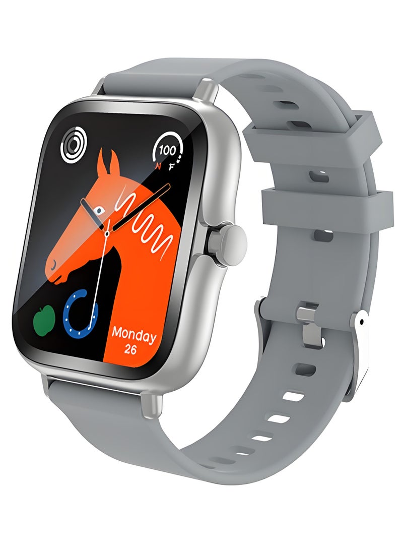 Smart Watch H13，Business Exercise Smartwatch，Waterproof Fitness Watch，Bluetooth Calling，Compatible with Androd and IOS，TFT Display，Heart Rate Moitoring，Grey - Image 1