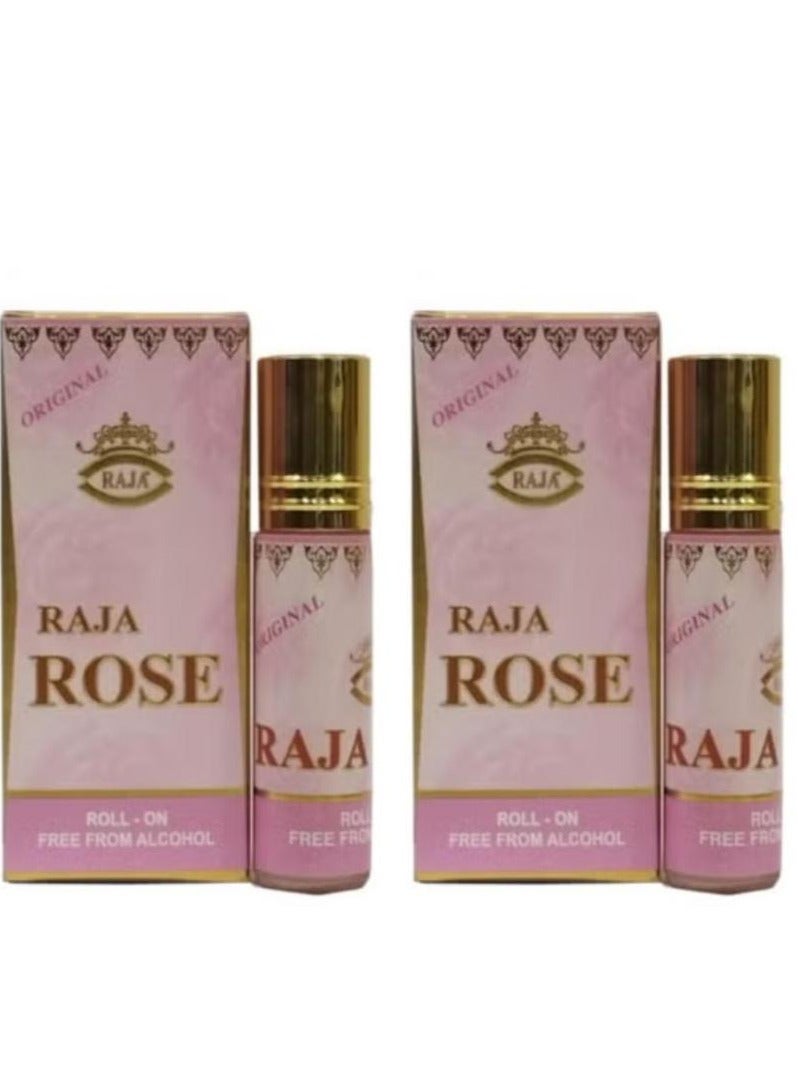 راجا عطر رول اون روز عطار الأصلي 8 مل قطعتين