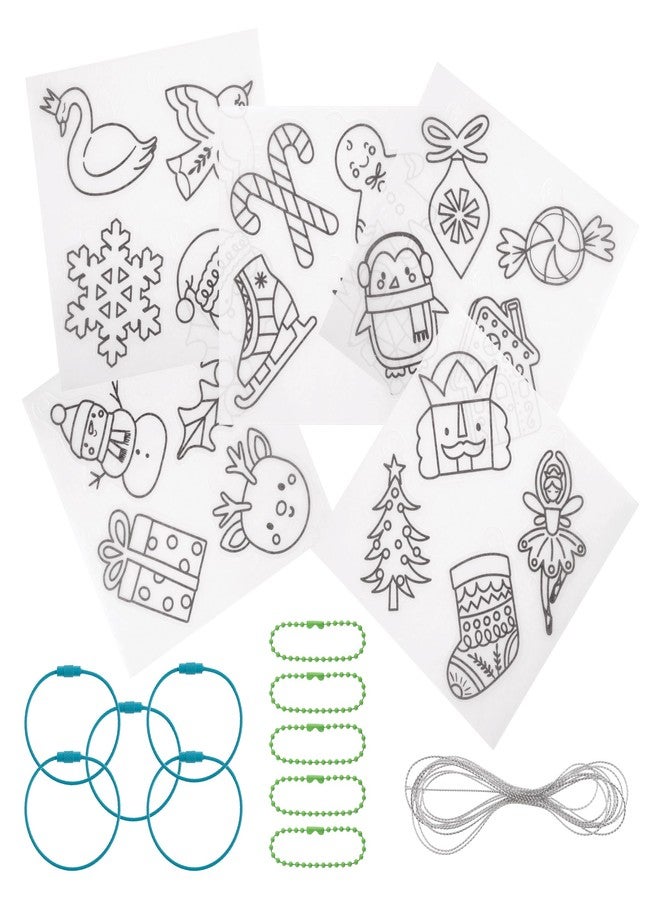 Stephen Joseph, 20 PC DIY Shrinking Art Kit to Creates Charms and Tags, Includes 20 Plastic Pre Cut Charms, DIY Summer Crafts, Ideal Party Favor, Winter Wonderland - Image 1