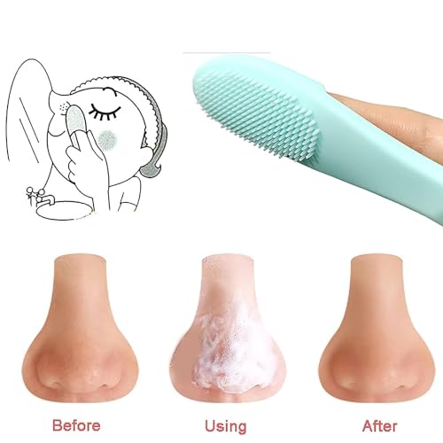 AILEXIM Silicone Face Scrubber Manual Facial Cleansing Brushes | Face Scrubber Cleanser Brush for Gently and Effectively Cleaning | Removing Blackheads and Massaging (Pack of 2) - Image 5