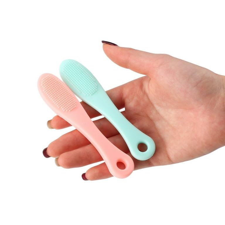 AILEXIM Silicone Face Scrubber Manual Facial Cleansing Brushes | Face Scrubber Cleanser Brush for Gently and Effectively Cleaning | Removing Blackheads and Massaging (Pack of 2) - Image 2