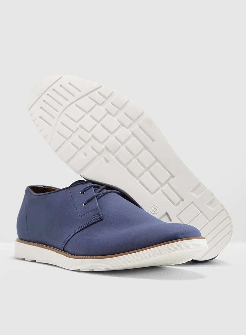 TOPMAN Faux Suede Magic Derby Shoes