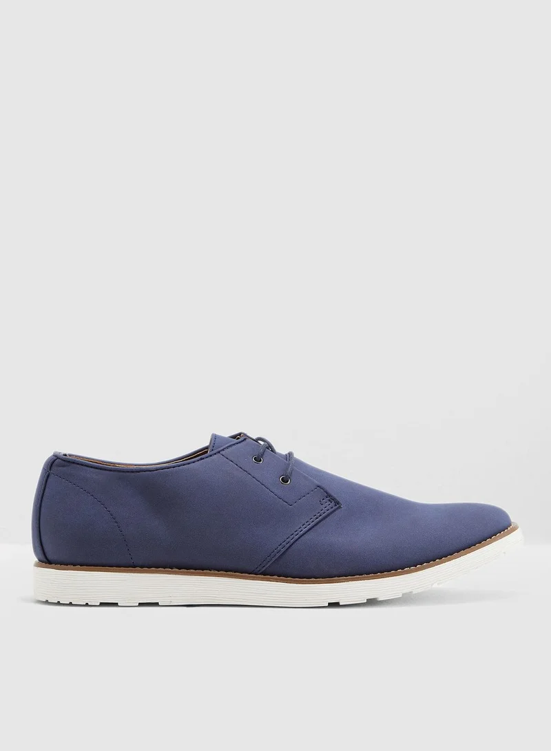 TOPMAN Faux Suede Magic Derby Shoes