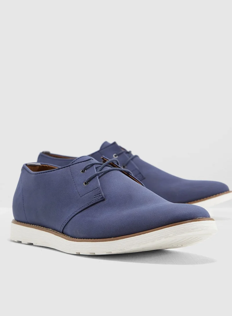 TOPMAN Faux Suede Magic Derby Shoes