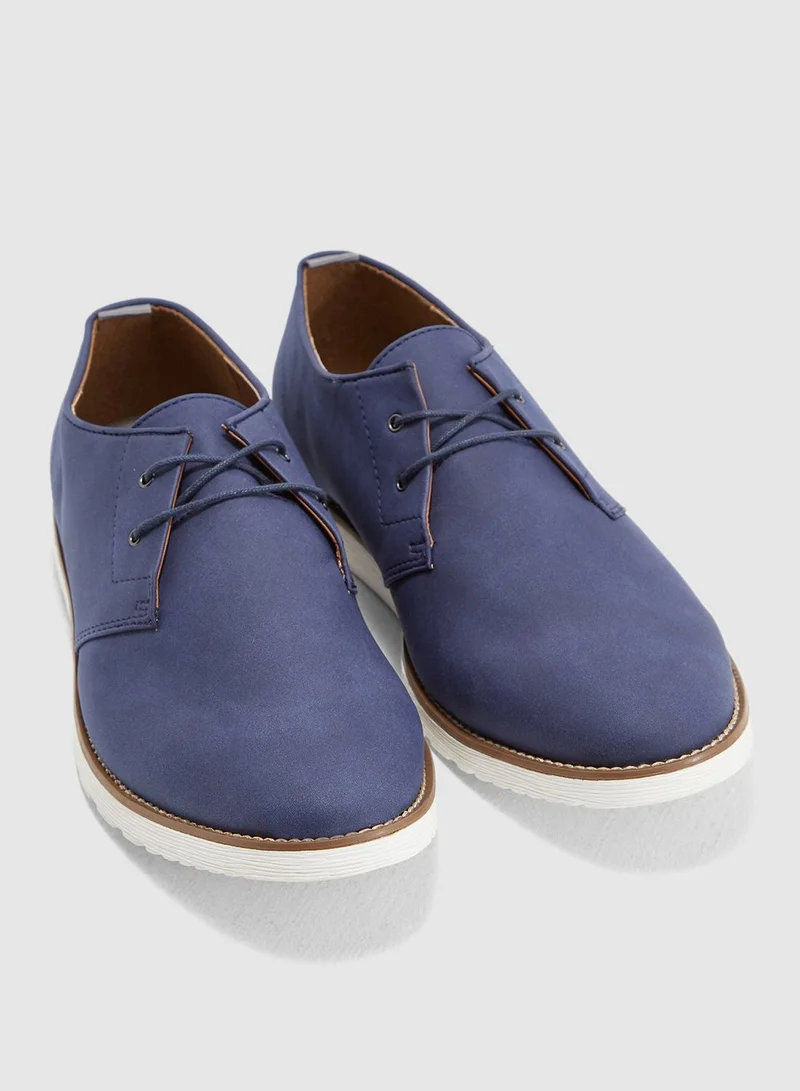 TOPMAN Faux Suede Magic Derby Shoes
