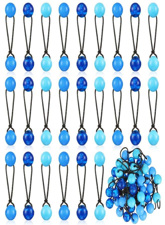 Jutom 24 Pieces Hair Tie Balls 20mm Bubble Ponytail Holders for Girls Double Bead Bubble 80s 90s Hair Balls Tie Elastic Accessories for Baby Toddler(Blue Series) - Image 1