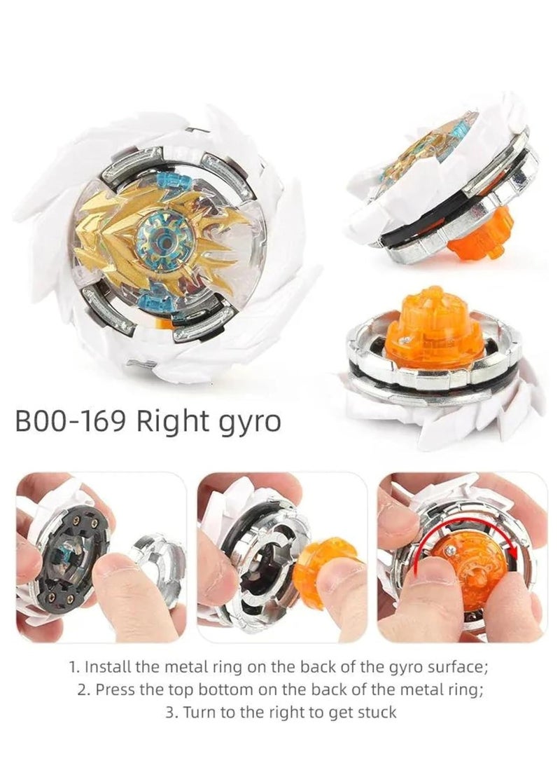 MAGIC VAULT 8 pcs Bayblades Burst Evolution Metal Fusion with 2 Launchers Gyro Battling Game Starter Pack Set 8 Spinning Top + 2 Launcher  - Image 3