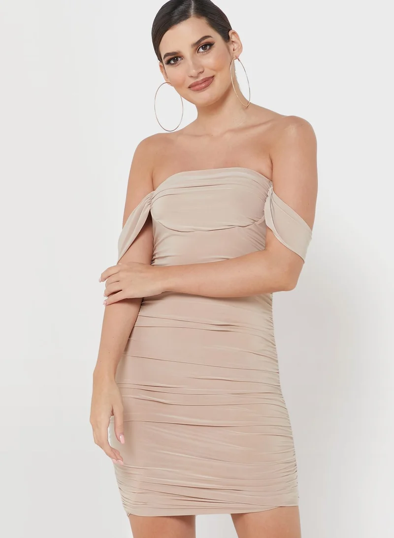 PARISIAN Draped Detailed Sleeve Mini Dress