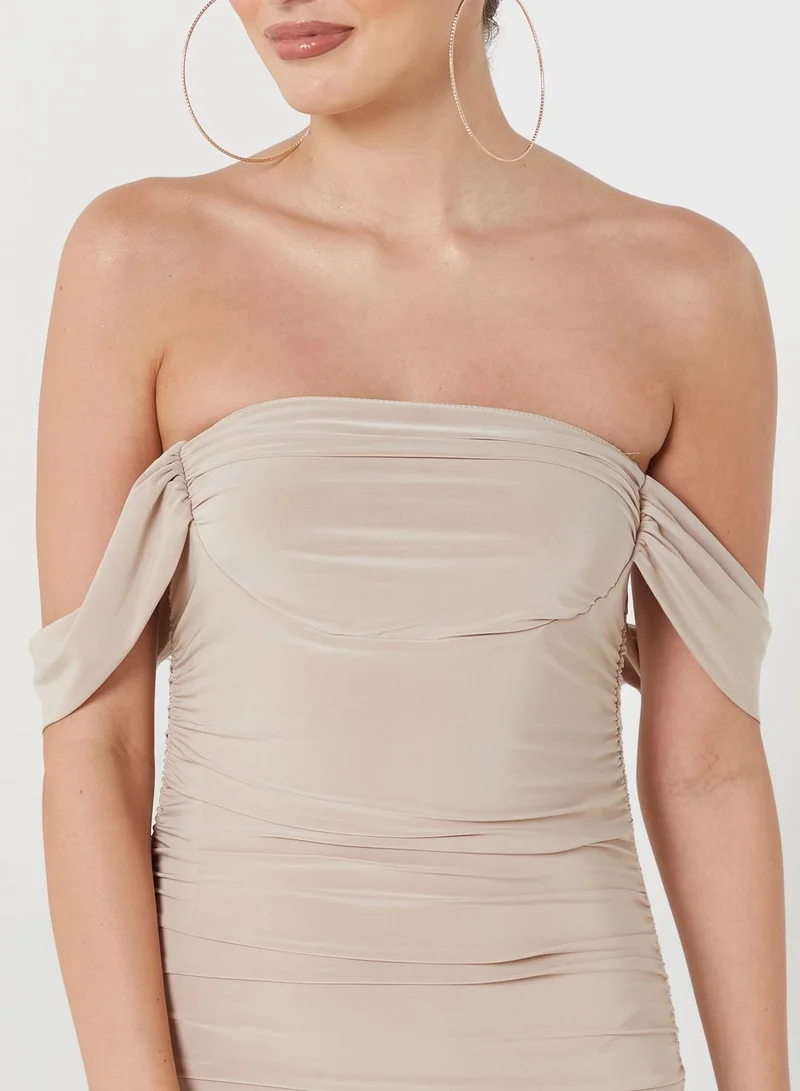 PARISIAN Draped Detailed Sleeve Mini Dress