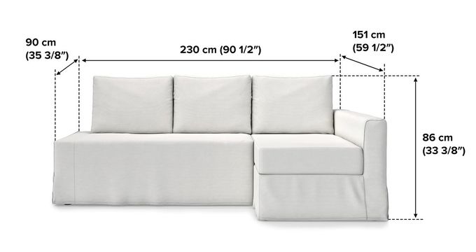 TLYESD Friheten Sofa Cover Replacement for Friheten Couch Cover, Friheten Cover, Friheten Sleeper Sofa Cover Only!(Foggy Grey, Right Chaise) - Image 3