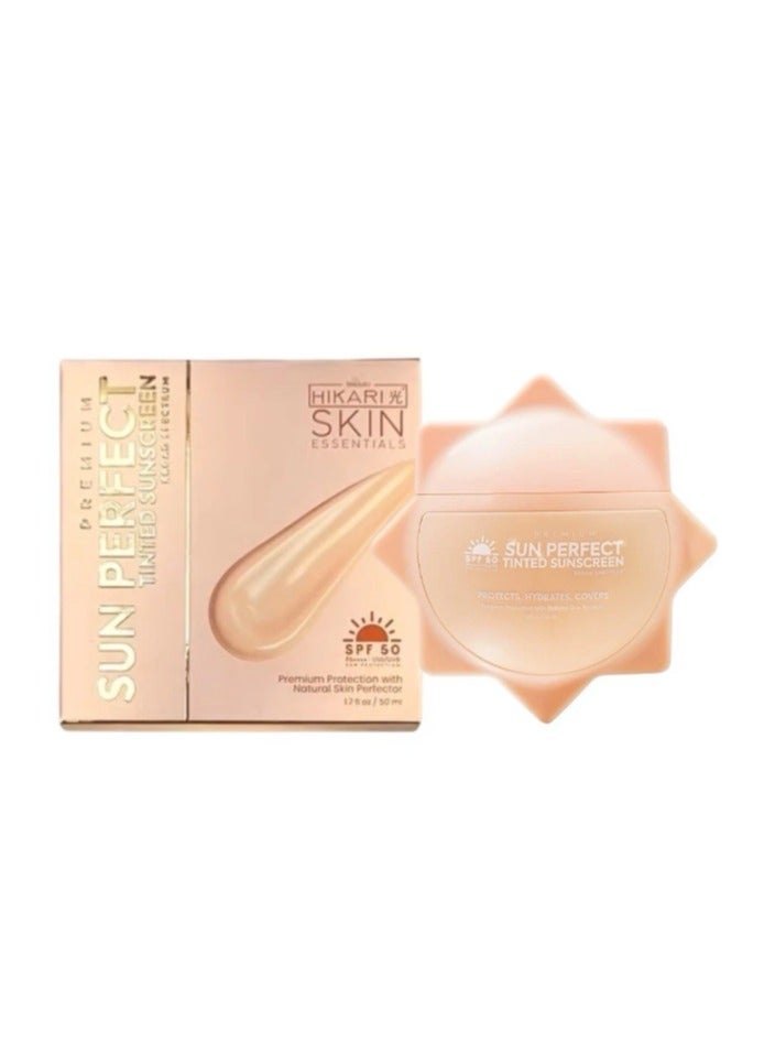 Hikari Skin Essentials Premium Sun Perfect Tinted Sunscreen SPF 50 - 50ml - Image 1
