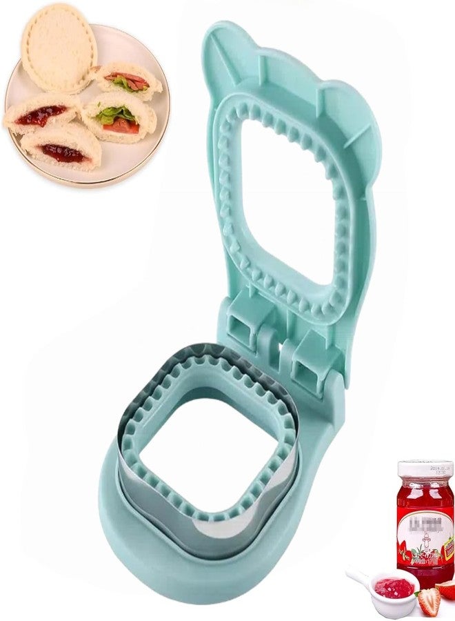 CHICHAUS Sandwich Cutter and Sealer, Uncrustable Sandwich Maker for Making Lunchtime Easier,Square Sandwich Uncrustable Cutter for Kids Breakfast and Lunches (Square Light Blue) - Image 1