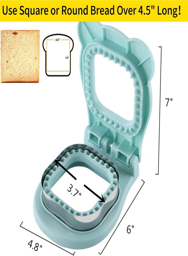 CHICHAUS Sandwich Cutter and Sealer, Uncrustable Sandwich Maker for Making Lunchtime Easier,Square Sandwich Uncrustable Cutter for Kids Breakfast and Lunches (Square Light Blue) - Image 5