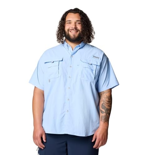 Columbia Mens PFG Bahama II Short Sleeve Fishing Shirt Sail Large - Image 1