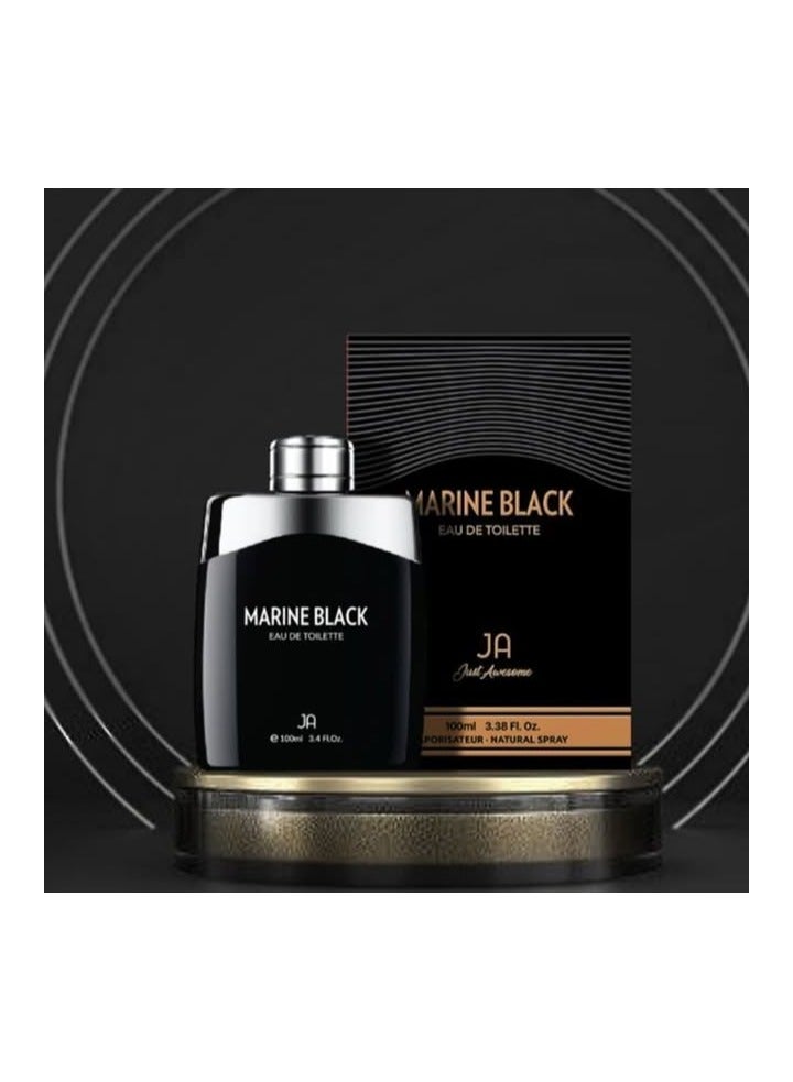 JA Just Awesome MARINE BLACK Eau de Toilette - 100ml | Fresh & Long-lasting  - Image 2