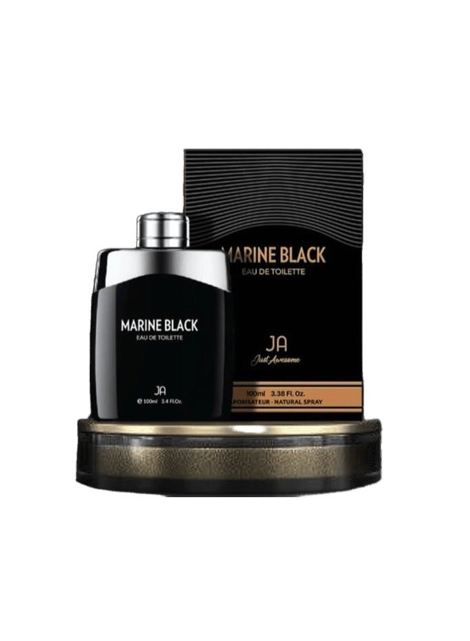 JA Just Awesome MARINE BLACK Eau de Toilette - 100ml | Fresh & Long-lasting  - Image 1