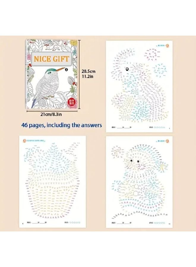 Educational Connect The Dots Coloring Book 2 46 Pages Enhances Focus Brainpower Ideal Gift - Image 1